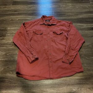Bass Pro Shop Red Head Button Up Outdoor Shirt Mens Size XL